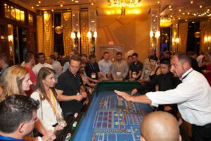 People Playing Games At A Casino Night Party